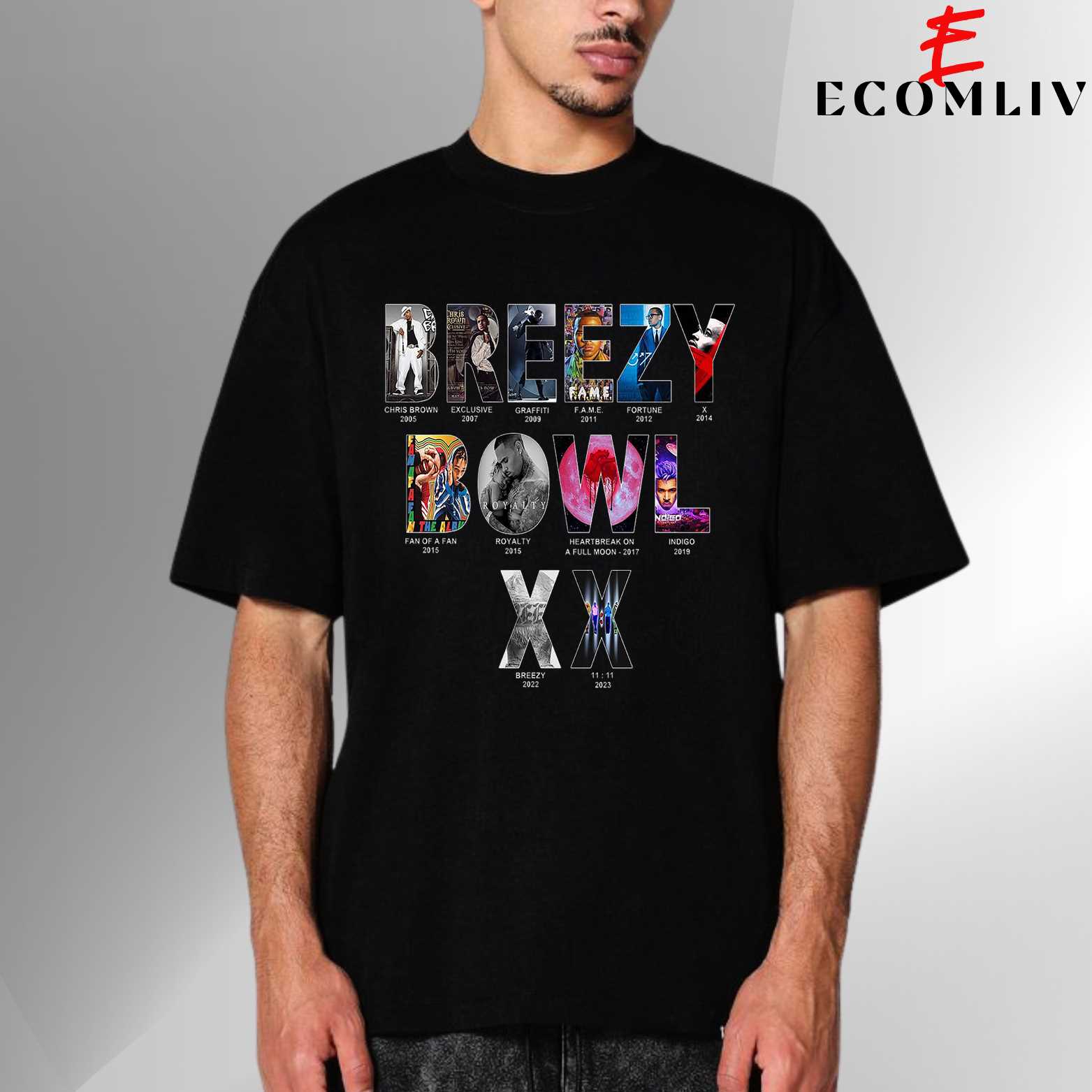 Breezy Bowl Xx Shirt, Chris Brown Tour Merch 2025, Concert Tee